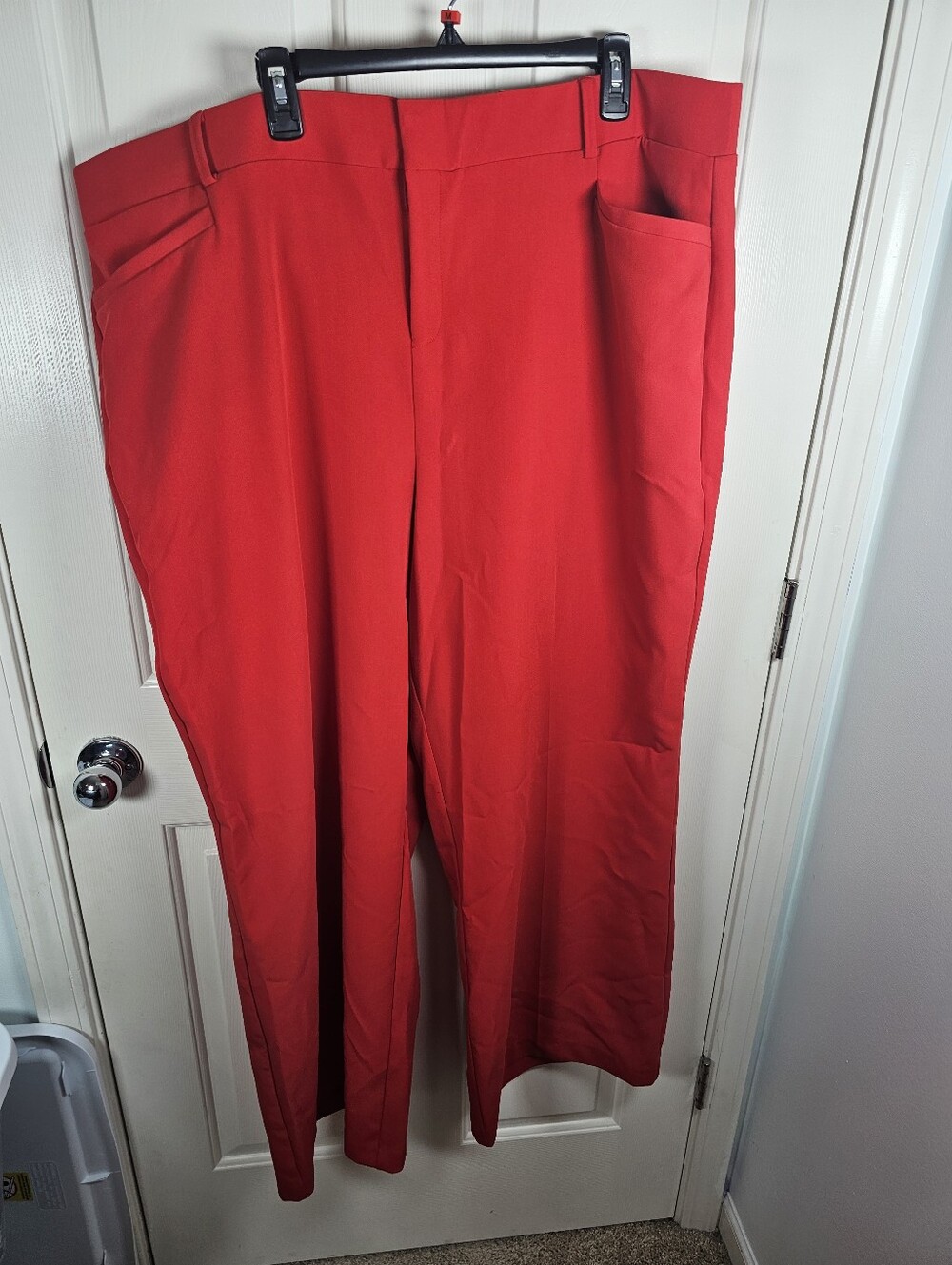 Torrid NWT Red Structured Woven Wide Leg Pant in size 24